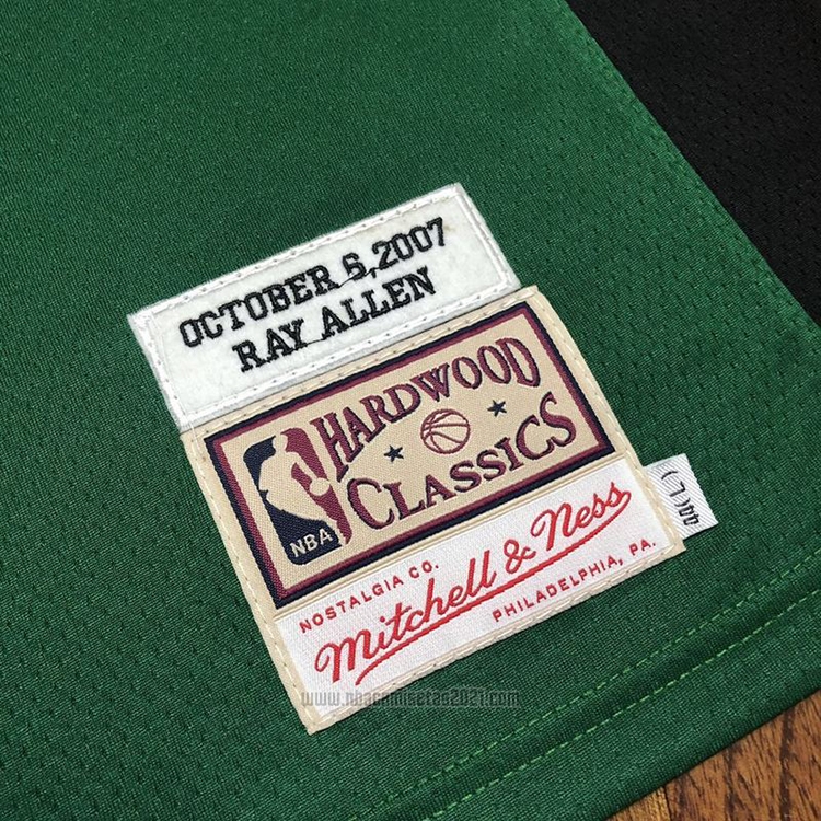 Camiseta Boston Celtics Ray Allen #20 Hardwood Classics Throwback 2007-08 Verde